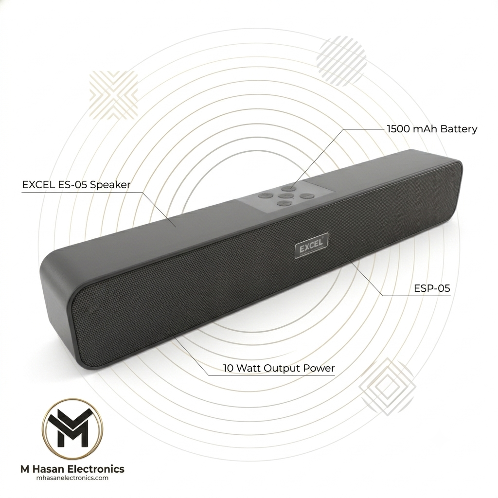 Excel ESP-05 10W 1500 mAh Smart Wireless Desktop Speaker